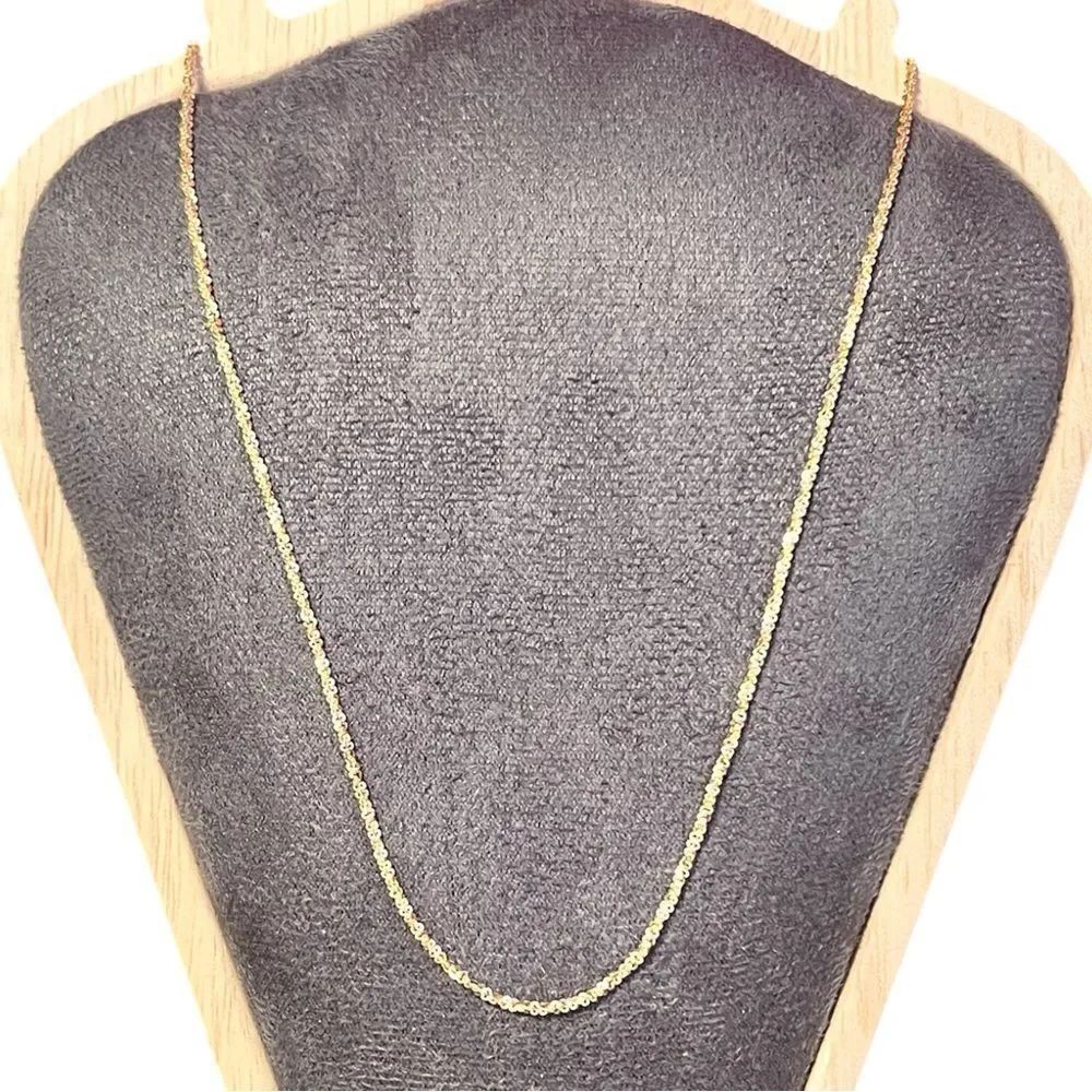 Italian Gold Over Sterling Silver Twisted Rock Chain Necklace